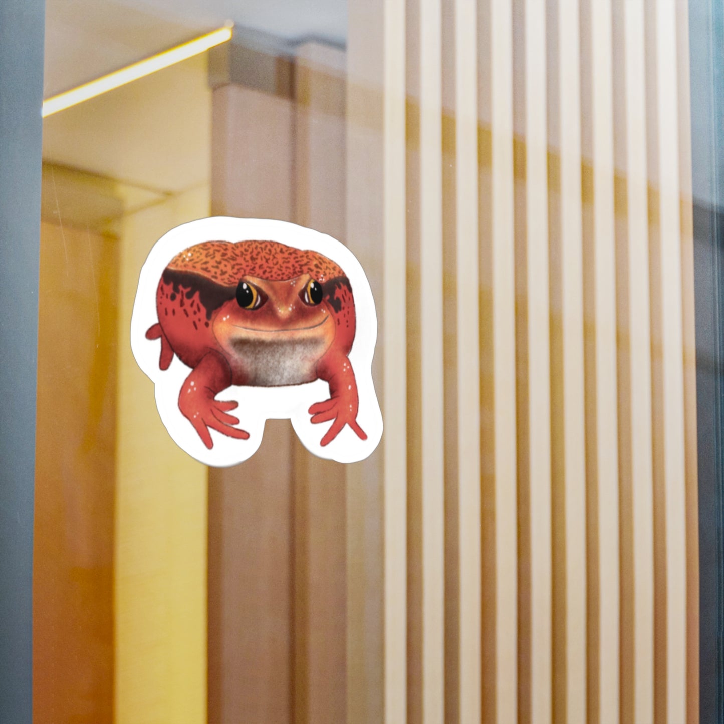 Red Tomato Frog Kiss-Cut Vinyl Decals