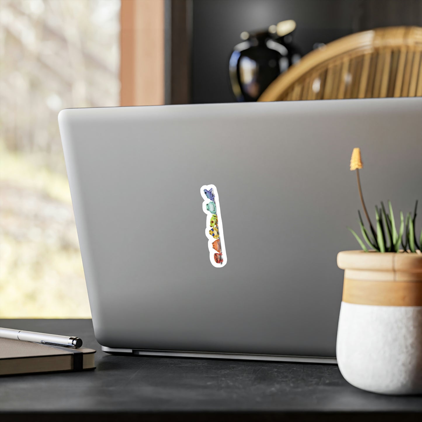 Rainbow Frogs Kiss-Cut Vinyl Decals