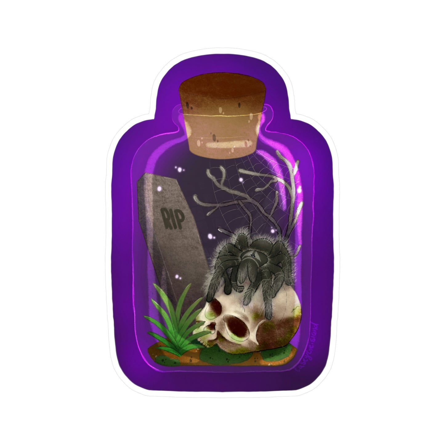 Tarantula in Jar Kiss-Cut Vinyl Decals