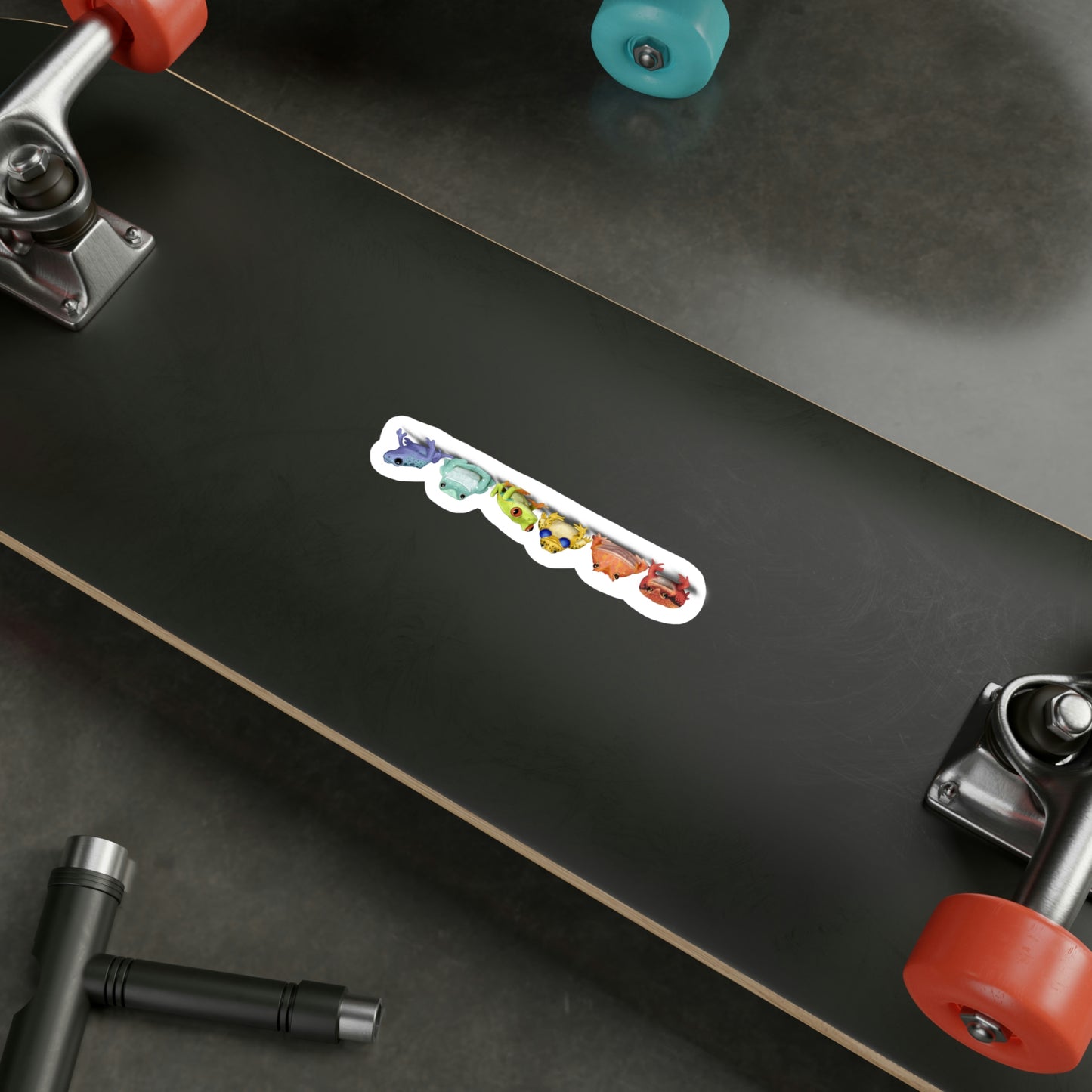 Rainbow Frogs Kiss-Cut Vinyl Decals