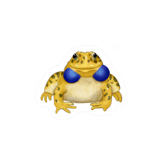 Yellow Indian Bullfrog Kiss-Cut Vinyl Decals