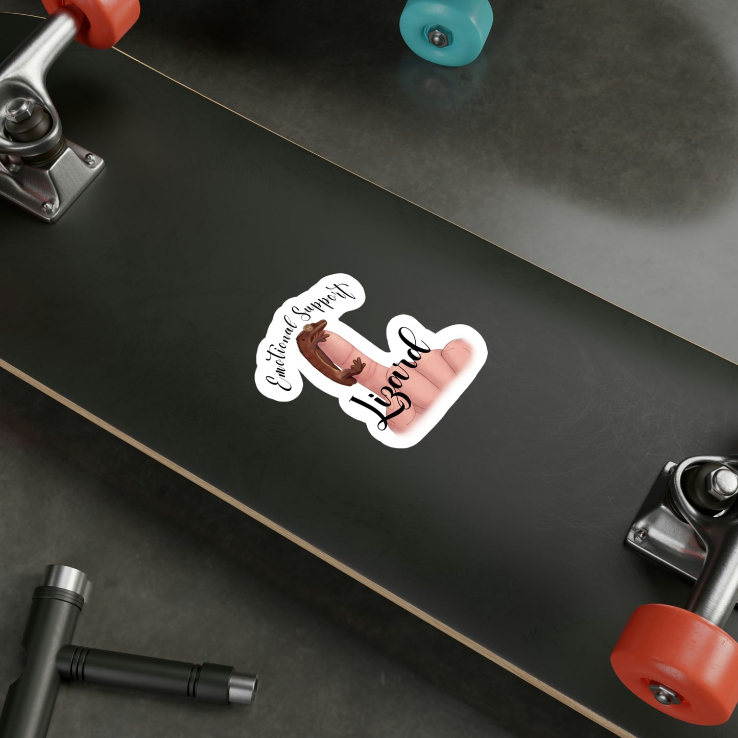 Emotional Support Lizard Kiss-Cut Vinyl Decals