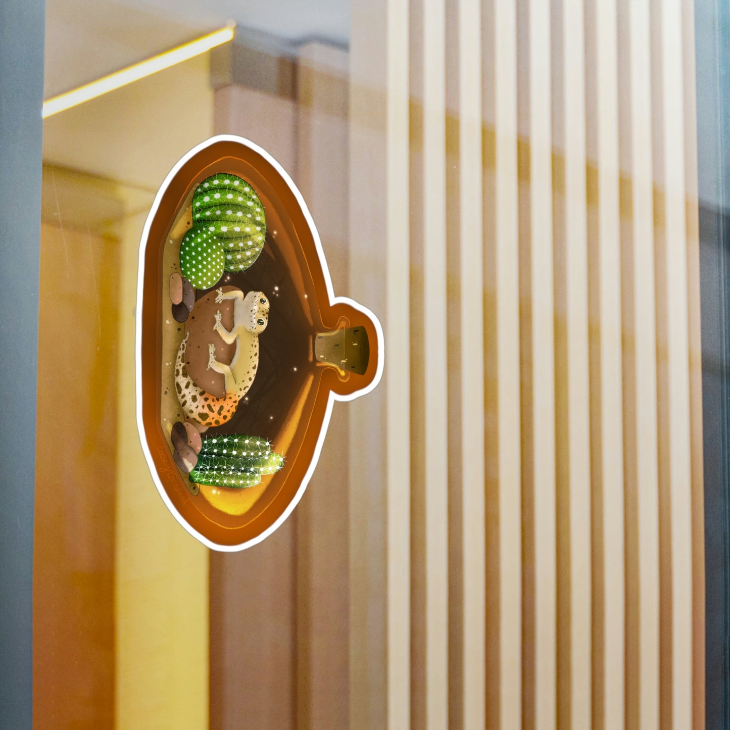 Leopard Gecko in Jar Kiss-Cut Vinyl Decals