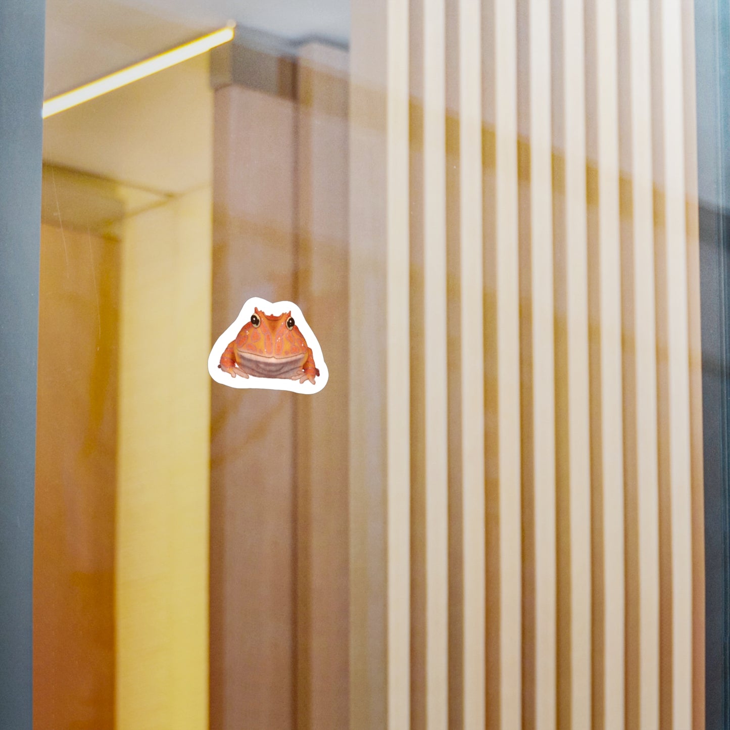 Orange Pac-Man Frog Kiss-Cut Vinyl Decals
