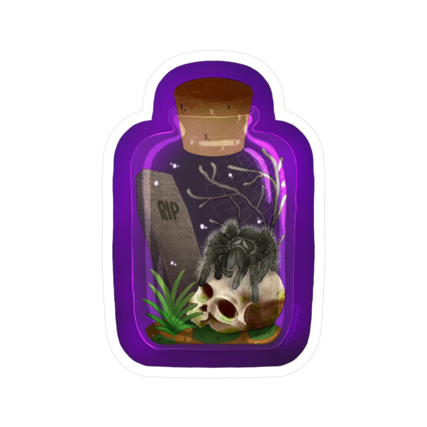 Tarantula in Jar Kiss-Cut Vinyl Decals
