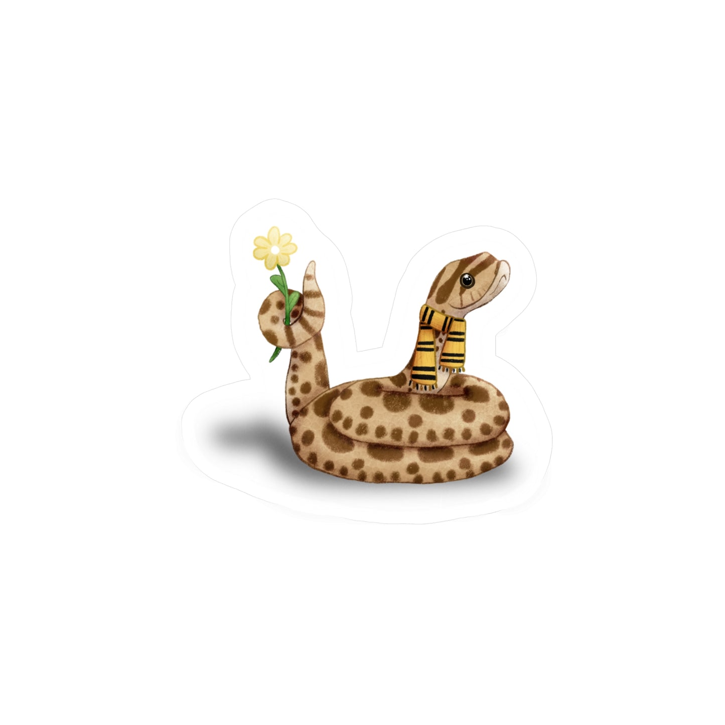 Hognose Snake in Yellow Scarf Kiss-Cut Vinyl Decals