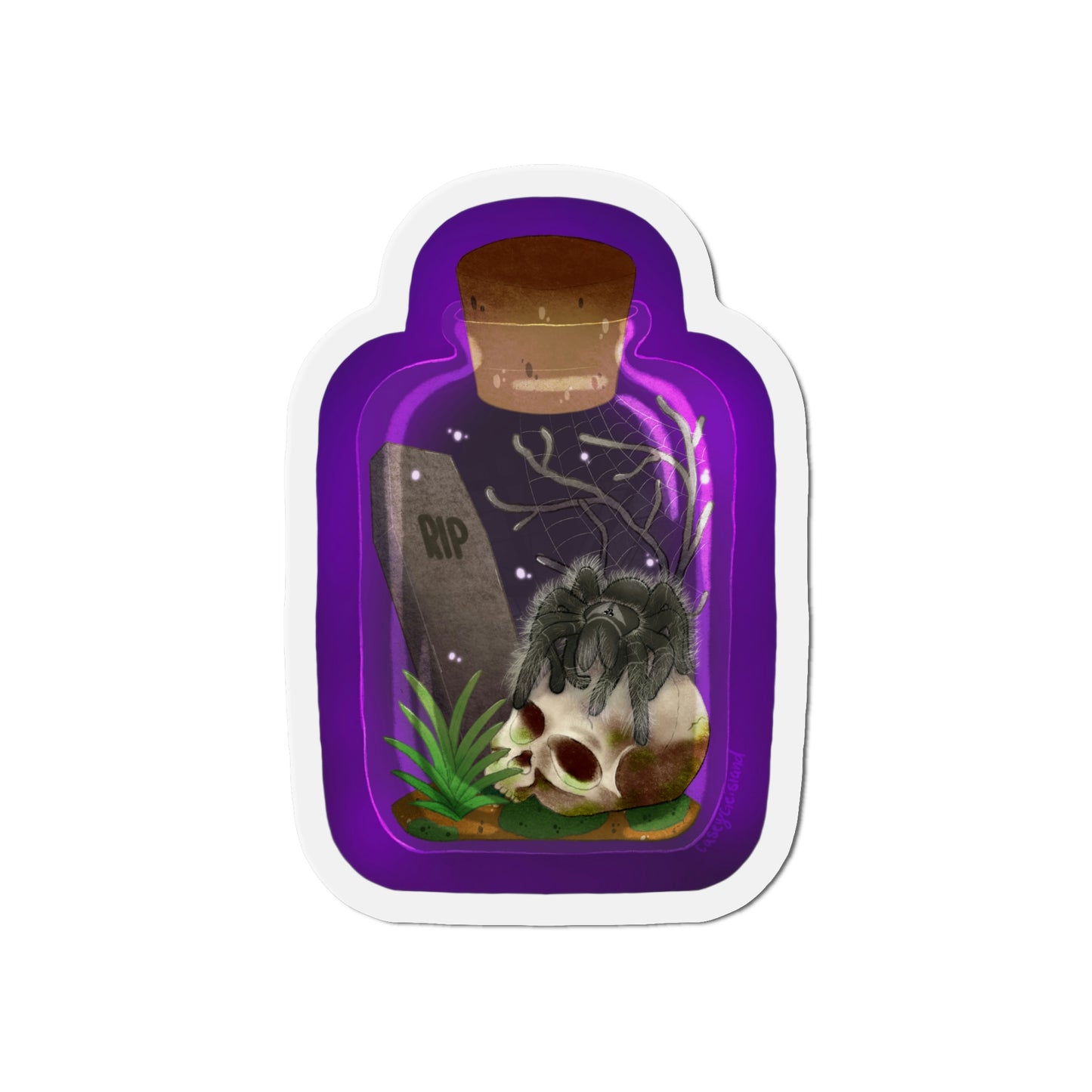 Tarantula in Jar Die-Cut Magnets