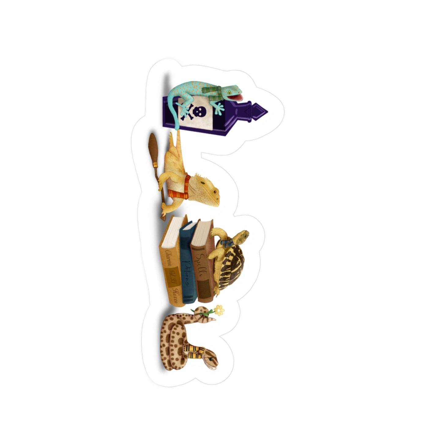 School Hobby Reptiles Kiss-Cut Vinyl Decals