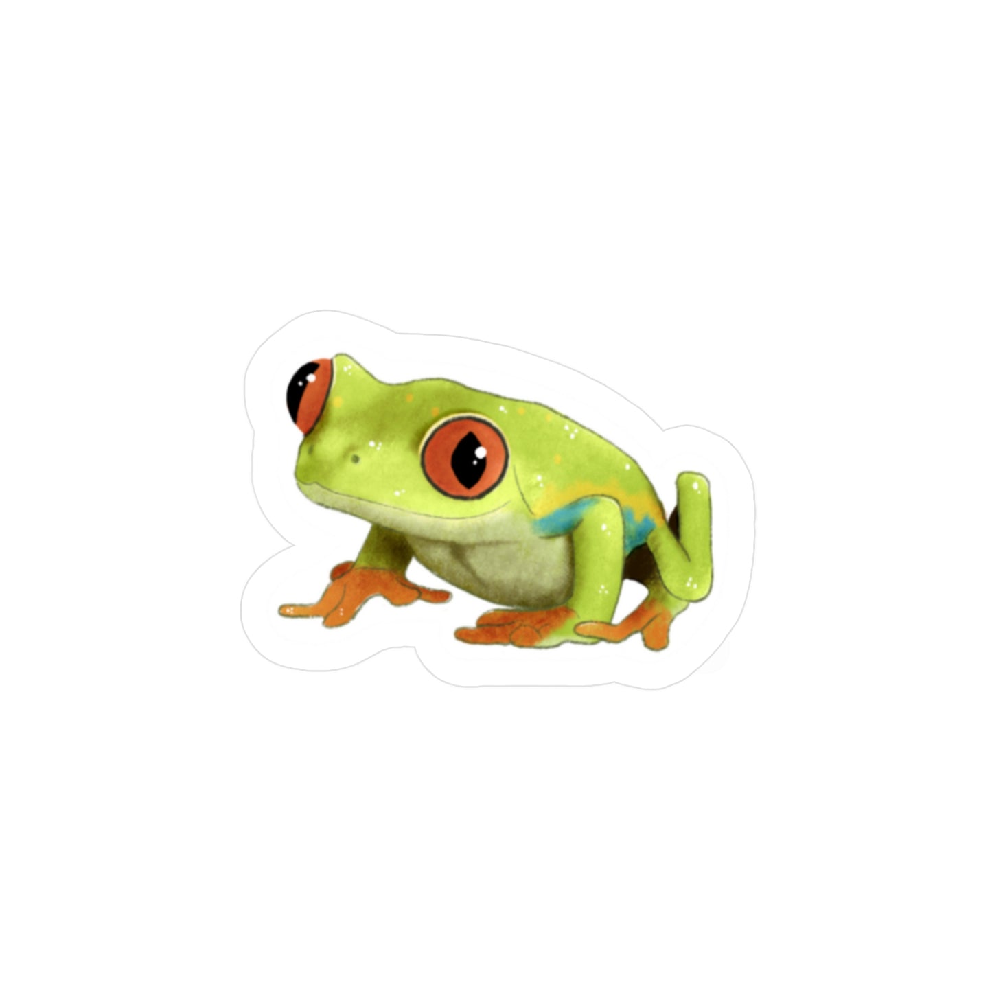 Green Red Eyed Tree Frog Kiss-Cut Vinyl Decals