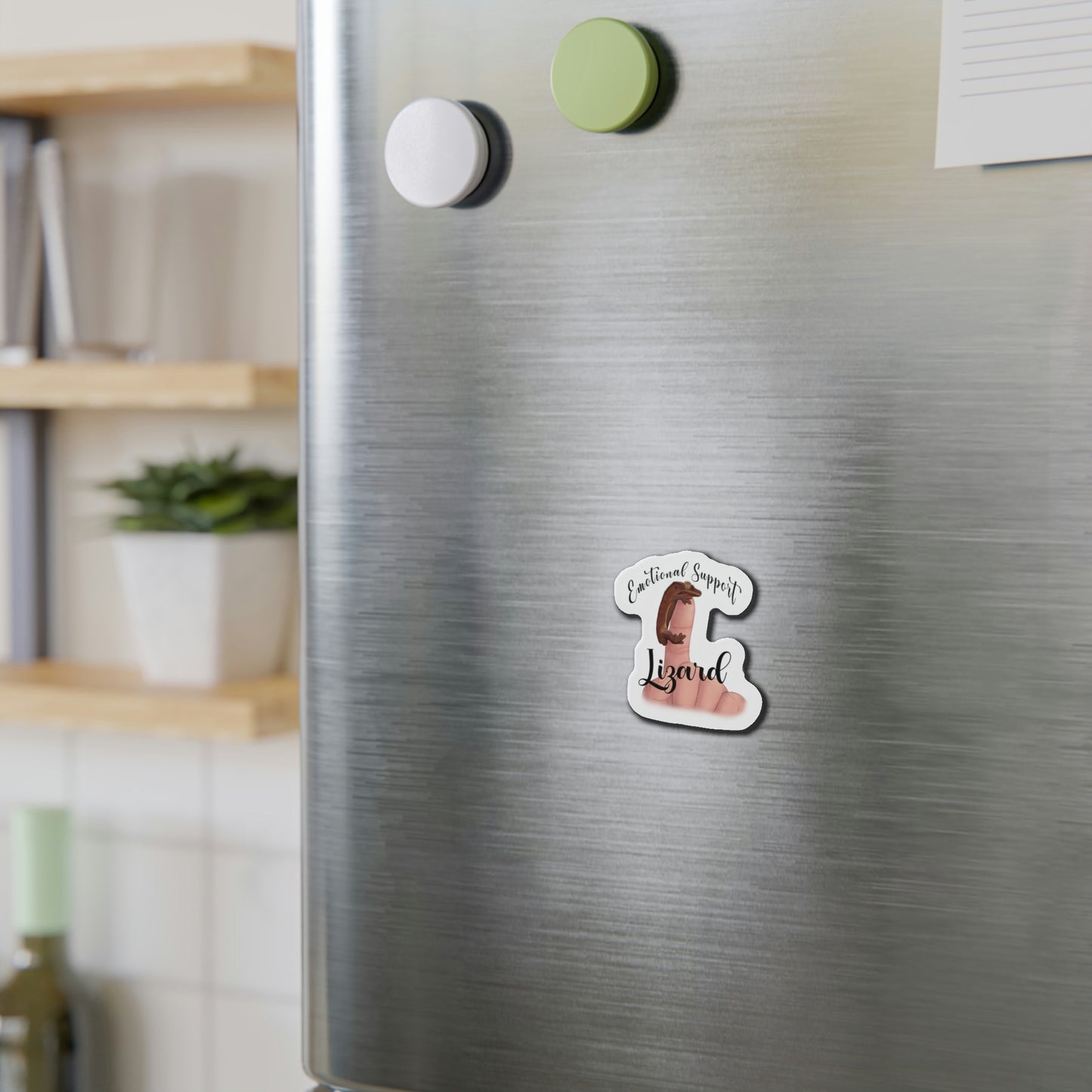 Emotional Support Lizard Die-Cut Magnets