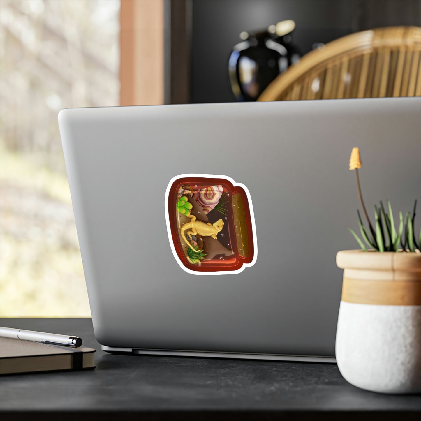 Bearded Dragon in Jar Kiss-Cut Vinyl Decals