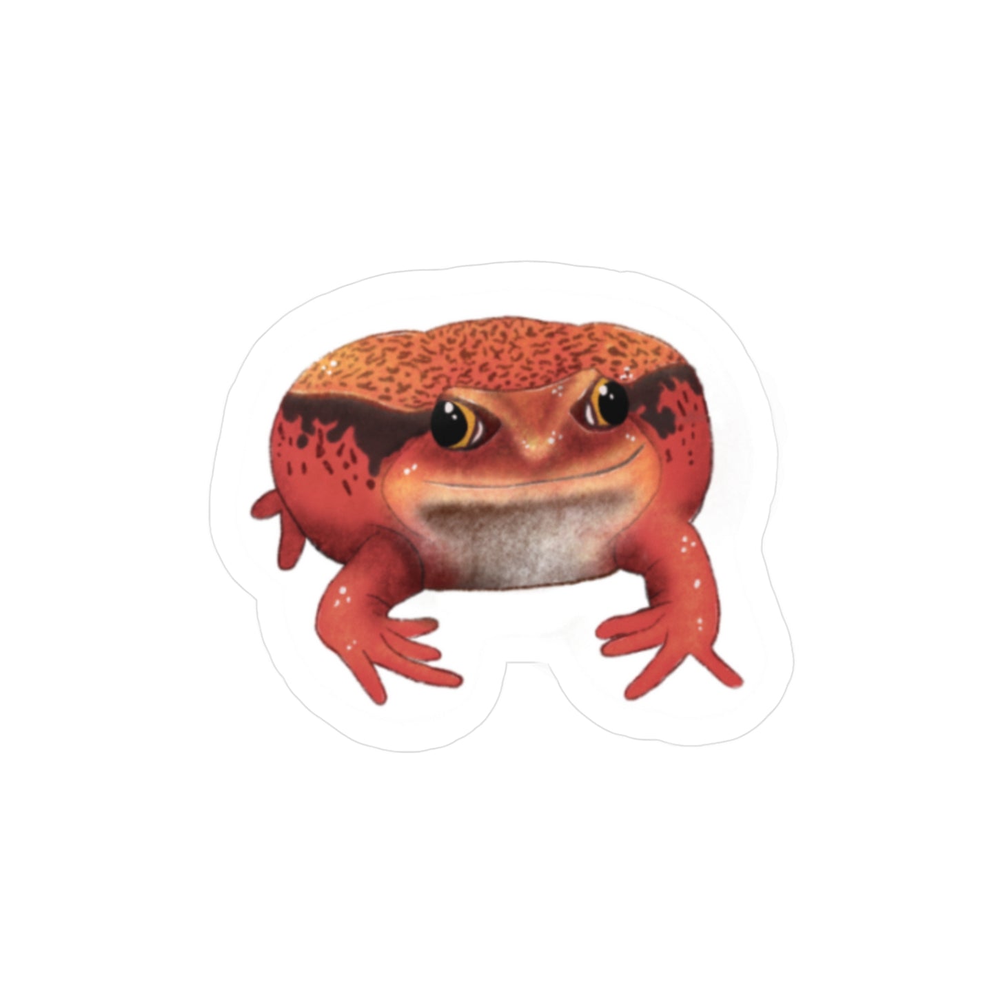 Red Tomato Frog Kiss-Cut Vinyl Decals