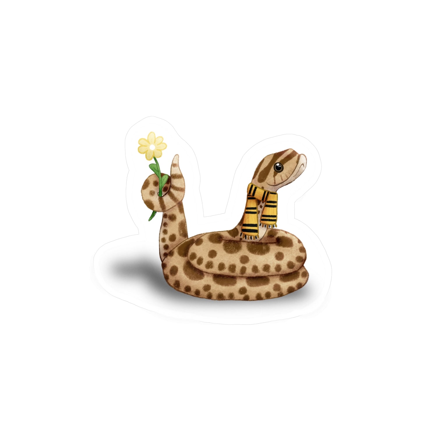 Hognose Snake in Yellow Scarf Kiss-Cut Vinyl Decals