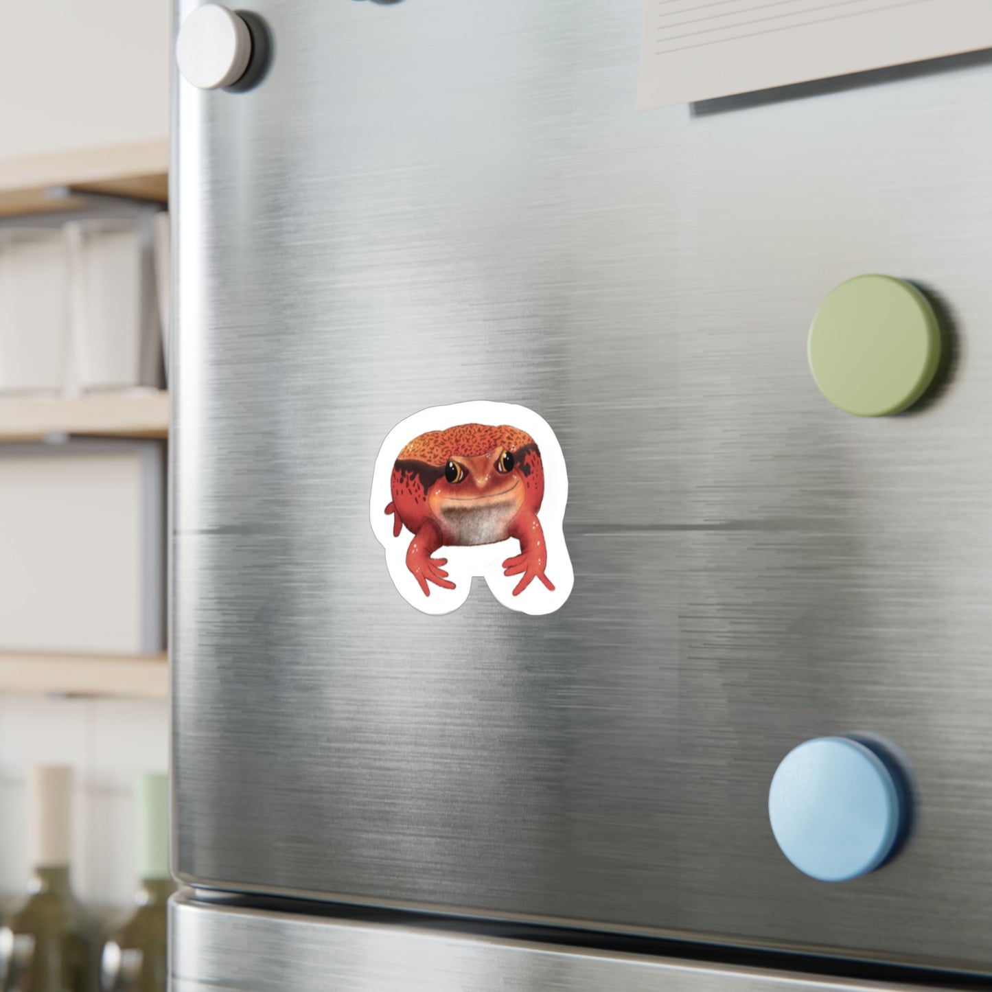 Red Tomato Frog Kiss-Cut Vinyl Decals