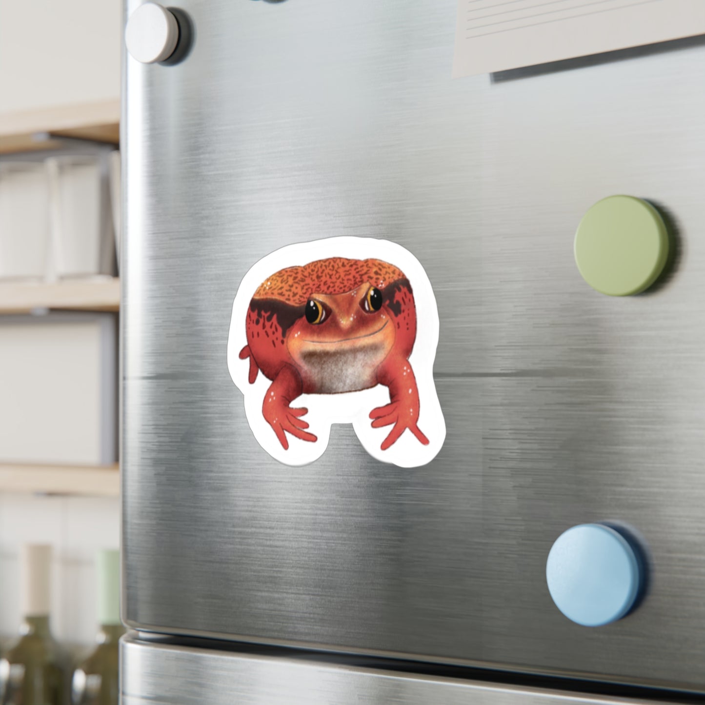 Red Tomato Frog Kiss-Cut Vinyl Decals